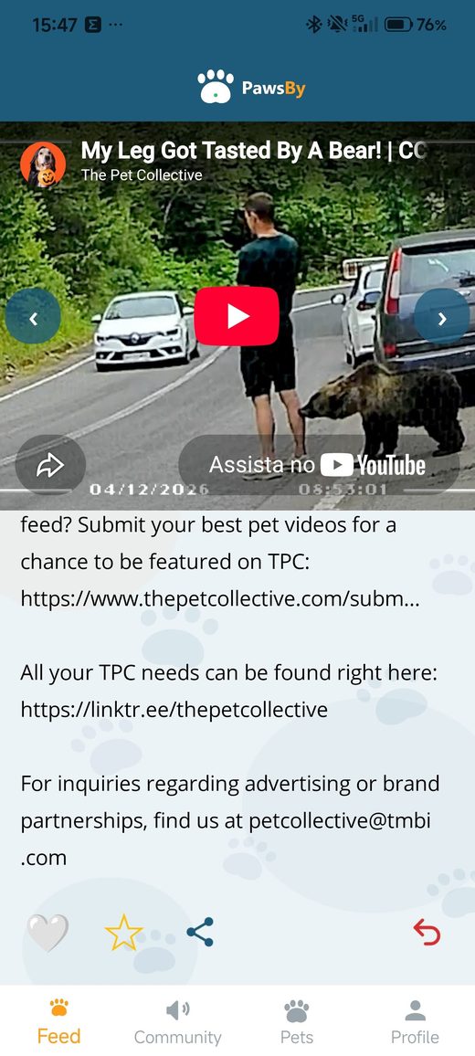 Pawsby feed with another video post